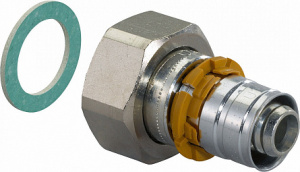 S-PRESS ШТУЦЕР С НАКИДНОЙ ГАЙКОЙ ЛАТУННЫЙ 20-G3/4"НГ '10В (Замена на 1070605)