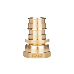 Штуцер с накидной гайкой латунный для труб PE-Xa 16-G1/2"НГ, тип 1 '100Ф