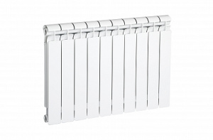 Радиатор биметаллический Bm 350 8 секций, боковое подключение, RAL 9016, Atlant