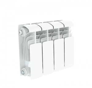 Радиатор алюм Rifar Alum 200 4 секции, подкл боковое, RAL 9016 глянцевый