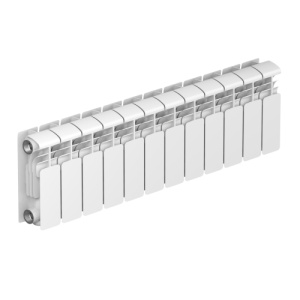Радиатор алюм Rifar Alum 200 12 секций, подкл боковое, RAL 9016 глянцевый