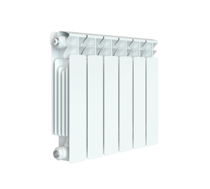 Радиатор биметалл Rifar Base 350 11 секций, подкл боковое, RAL 9016 глянцевый