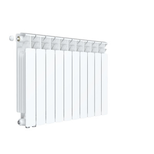 Радиатор биметалл Rifar Base Ventil 500 10 секций, подкл нижнее правое, RAL 9016 глянцевый