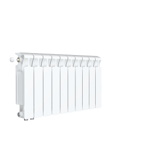 Радиатор биметалл Rifar Monolit 350 5 секций, подкл боковое, RAL 9016 глянцевый