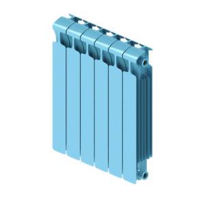 Радиатор биметалл Rifar Monolit 500 6 секций, подкл боковое, сапфир глянцевый