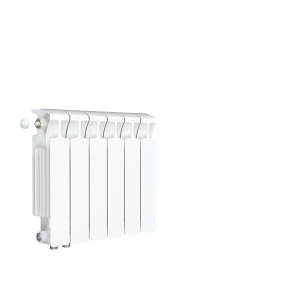 Радиатор биметалл Rifar Monolit Ventil 350 8 секций, подкл нижнее правое, антрацит матовый