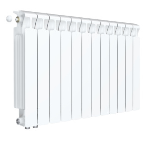 Радиатор биметалл Rifar Monolit Ventil 500 11 секций, подкл нижнее правое, RAL 9016 глянцевый